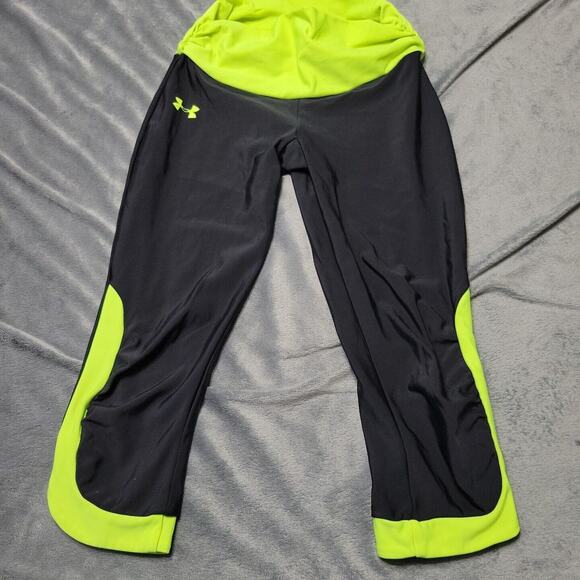 Under Armour Legging Women Small Black Running Leisurewear Pull On Compress Pant - Picture 1 of 10